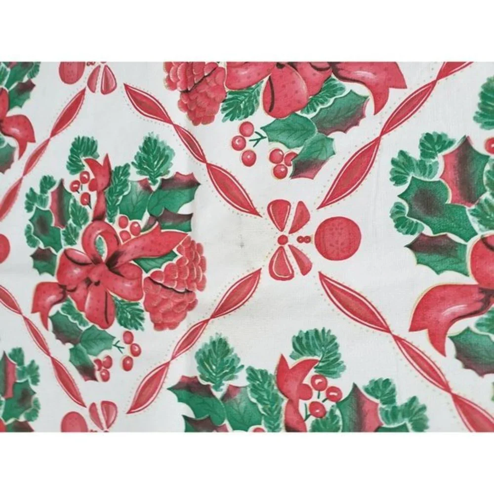 Vintage‎ Christmas Vinyl Tablecloth